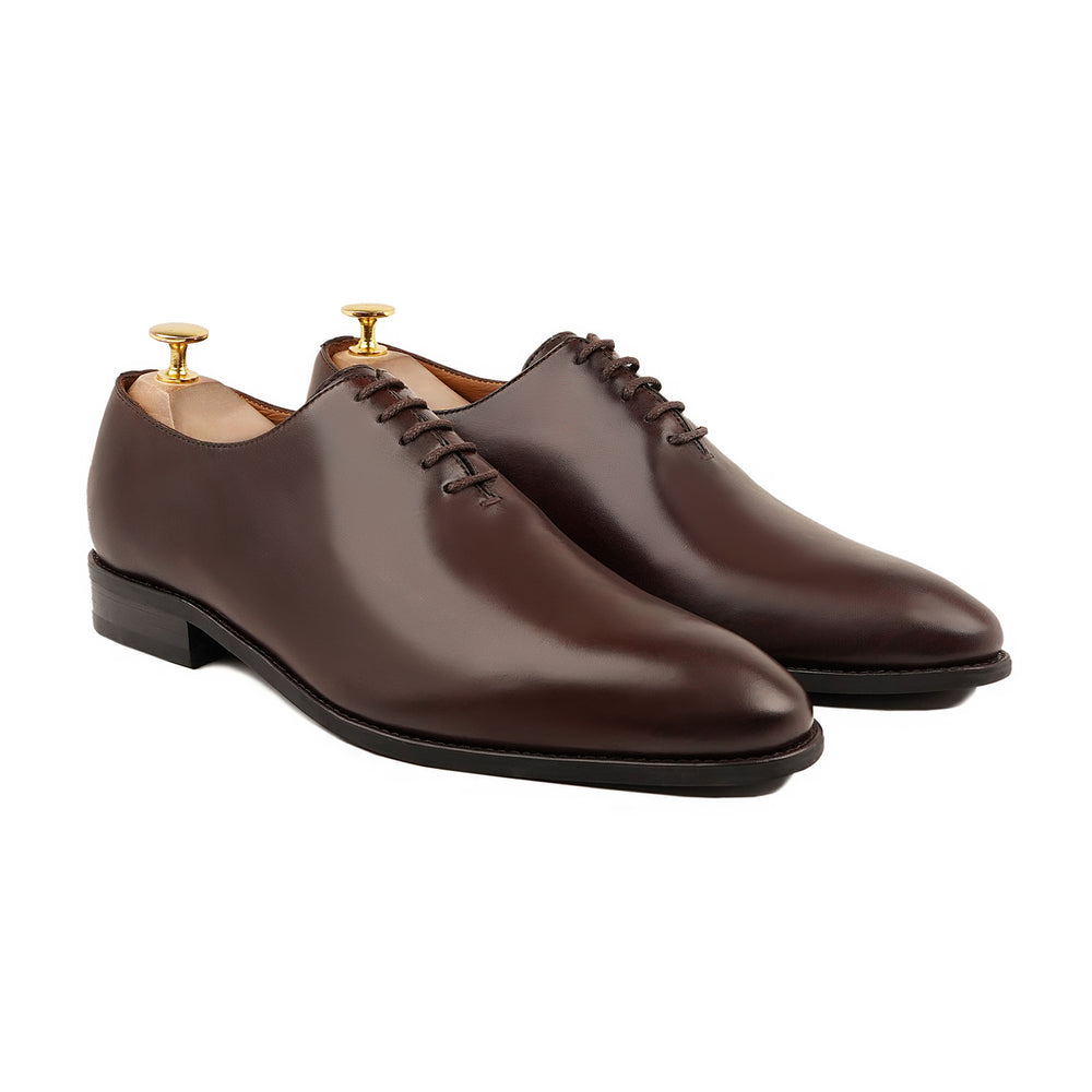 Handgefertigte Wholecut Oxford-Schuhe – Hochwertiges braunes Leder