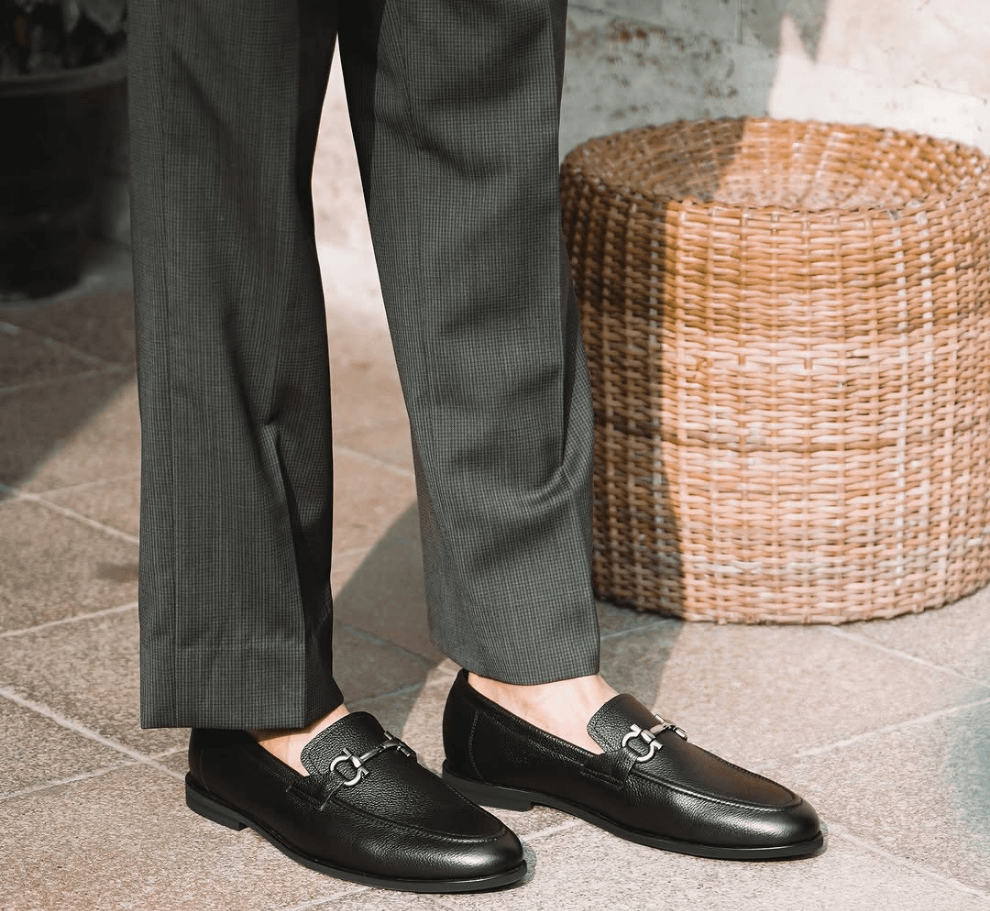 Harmain – Schwarze Leder-Loafer für Herren – Klassische Slipper mit Horsebit-Schnitt