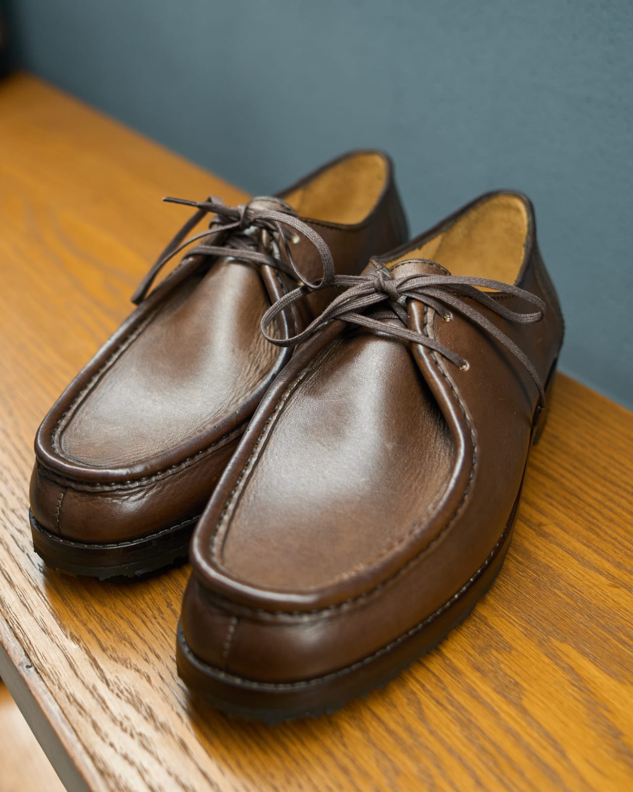 Men's Handcrafted Full-Grain Leather Tyrolean Shoes | Brown