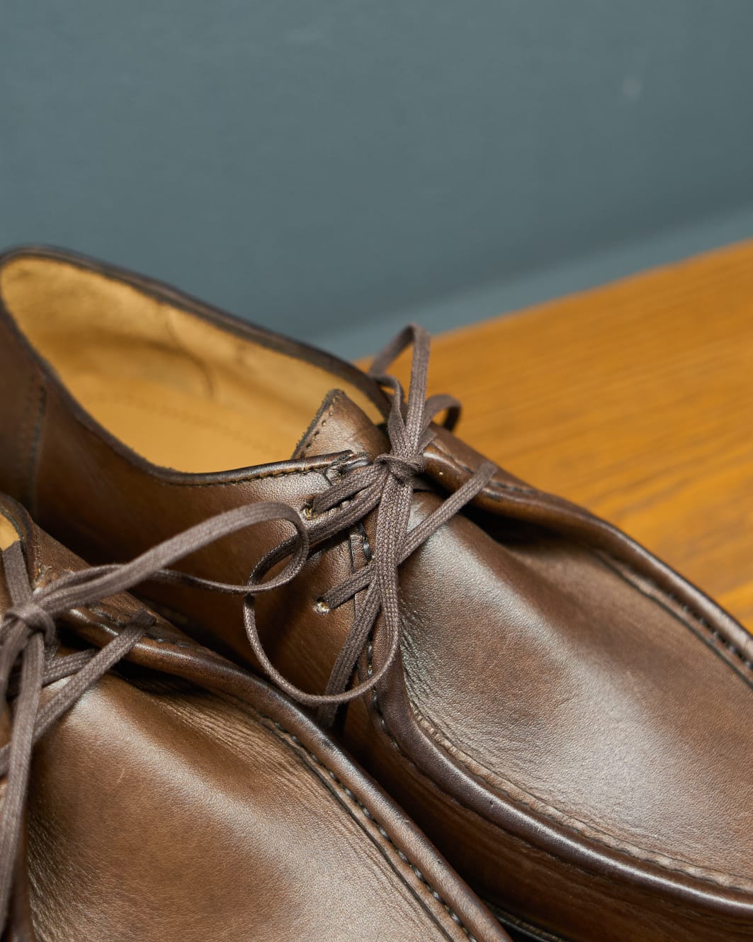 Men's Handcrafted Full-Grain Leather Tyrolean Shoes | Brown