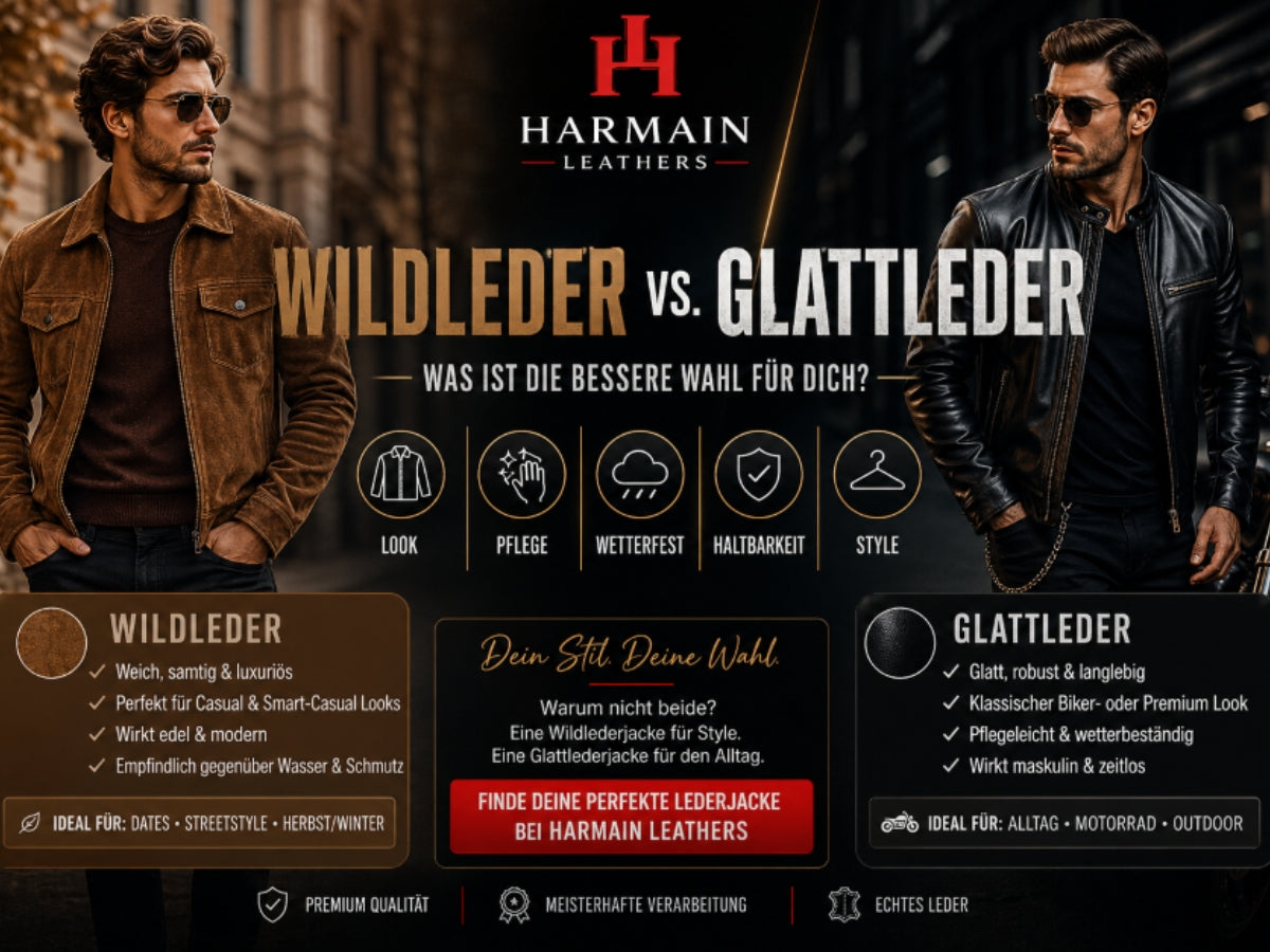 Wildleder Herren Jacke vs. Glattleder: Was ist die bessere Wahl für dich?