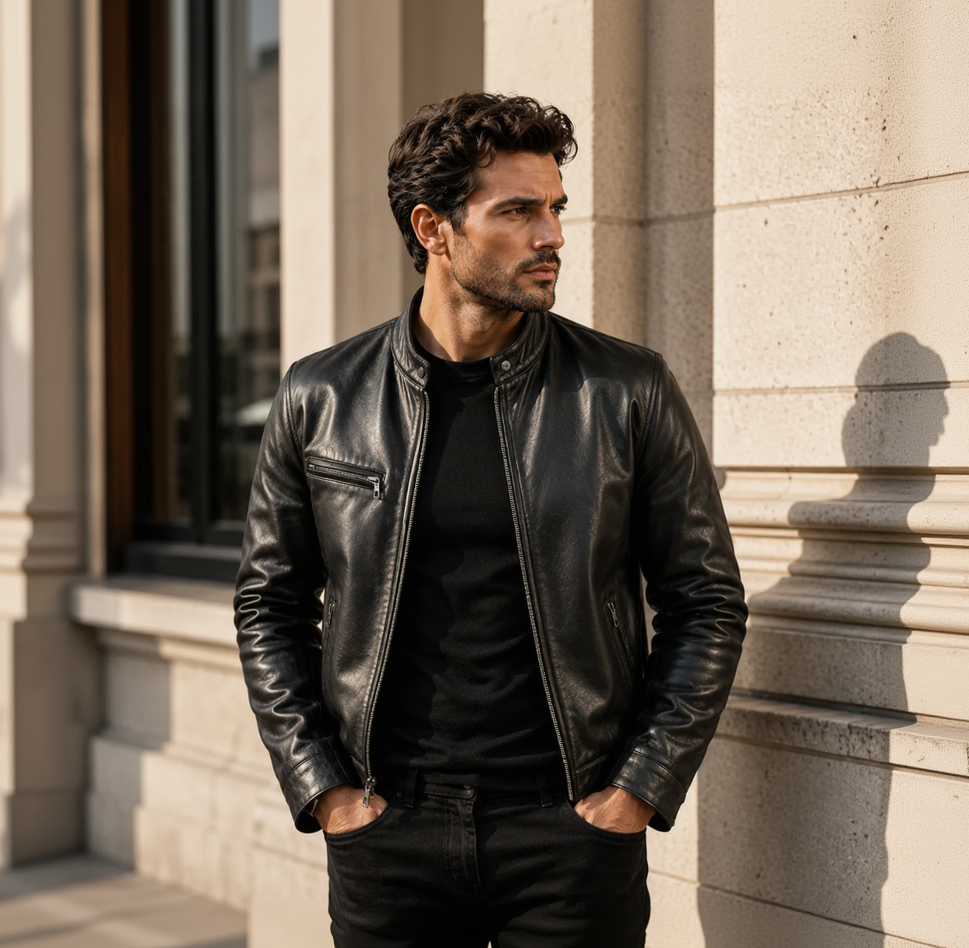 Man Jacket Leather by HAT