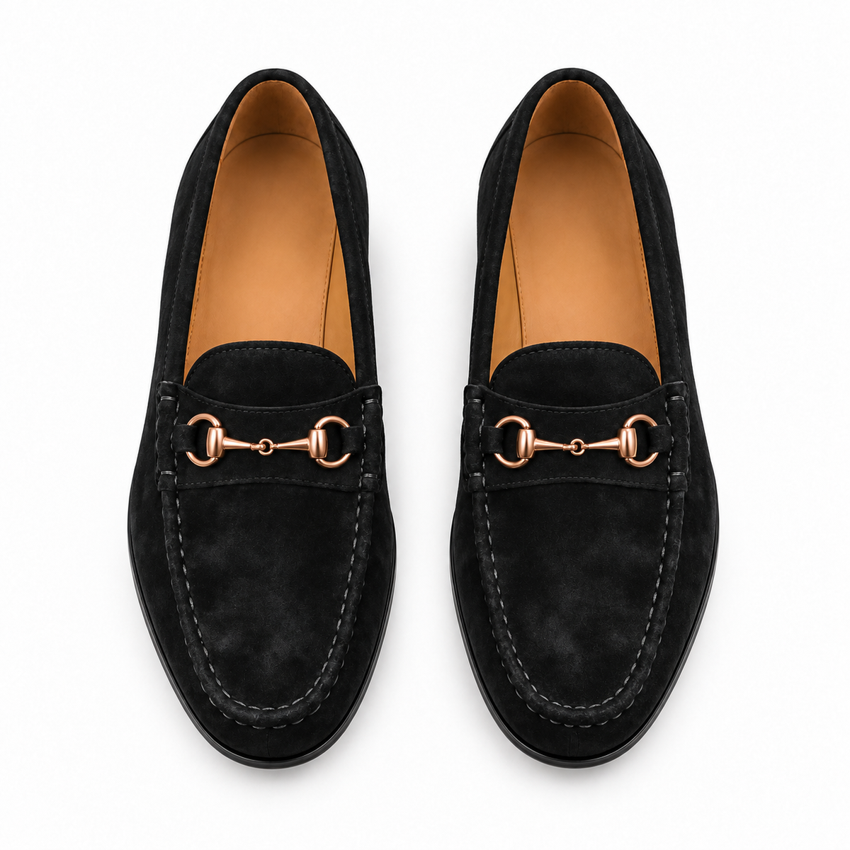 Black Suede Horsebit Loafers | With Leather Soles