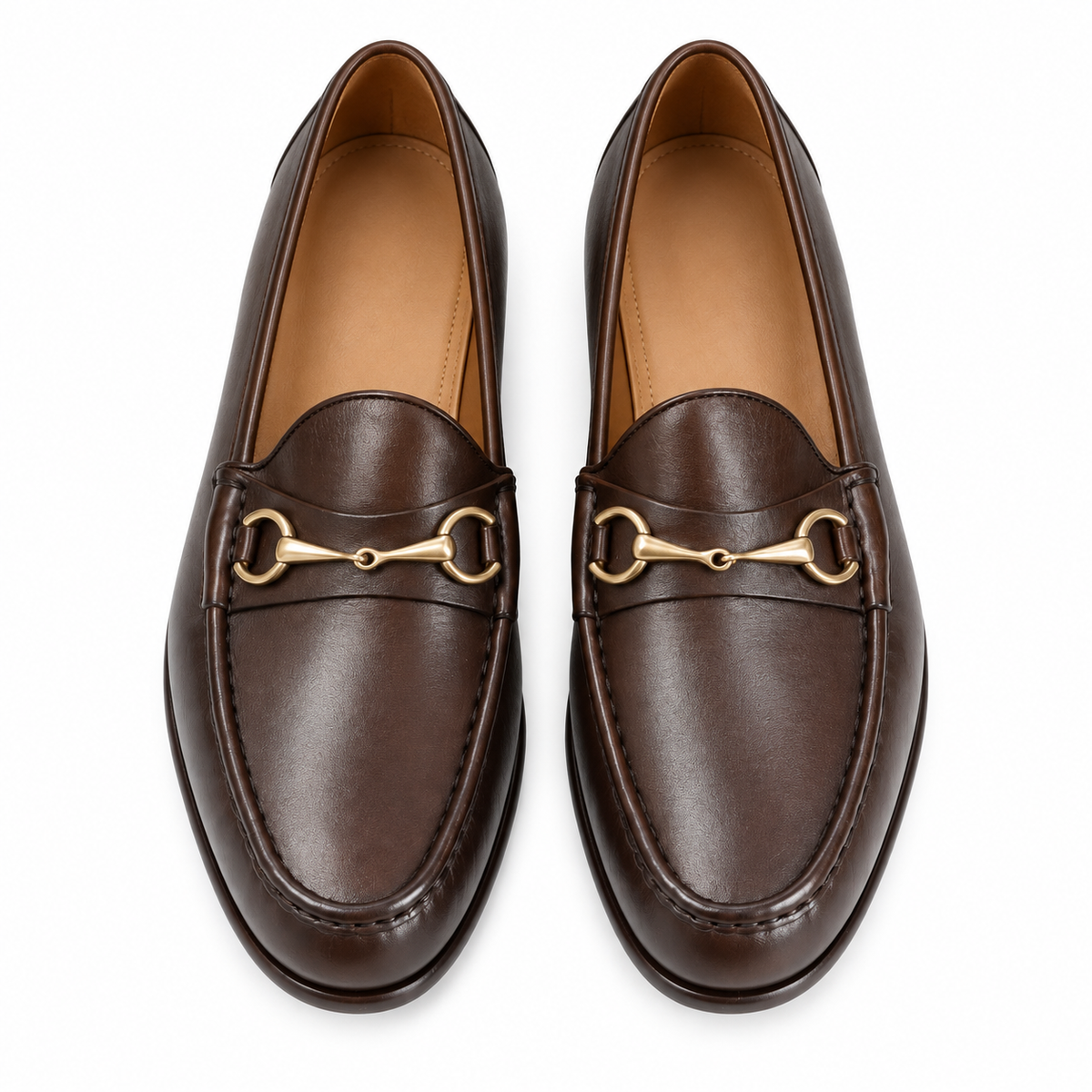 Harmain Leathers Men's Leather Dark Brown Horsebits | Handcrafted Genuine Leather
