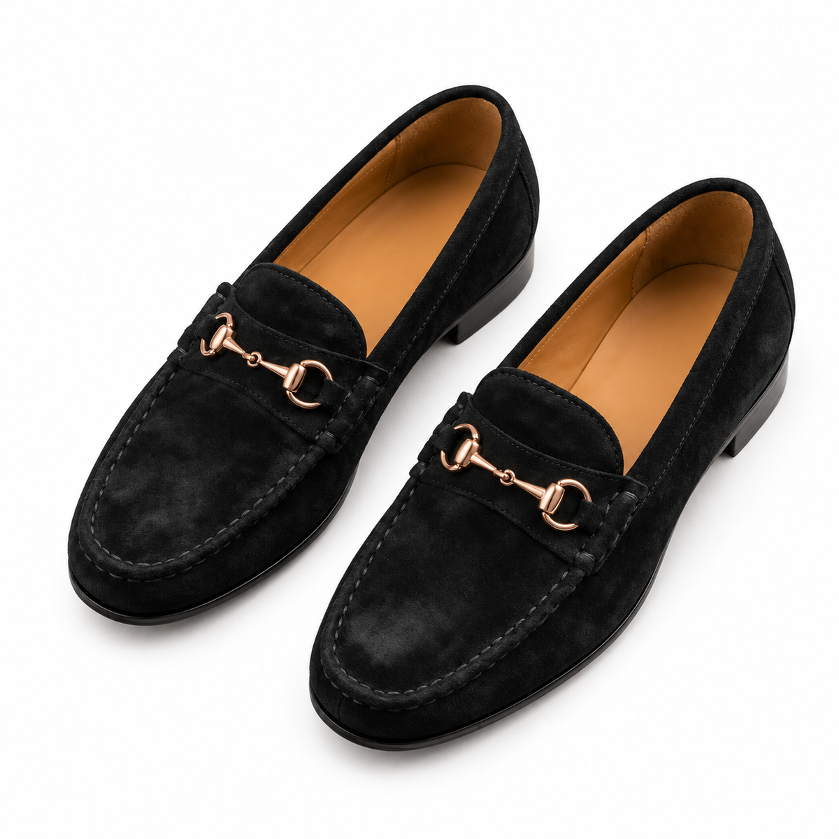 HORSEBIT-LOAFERS AUS SCHWARZEM WILDLEDER