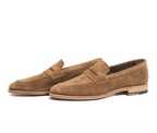 Light Brown Suede Penny Loafers