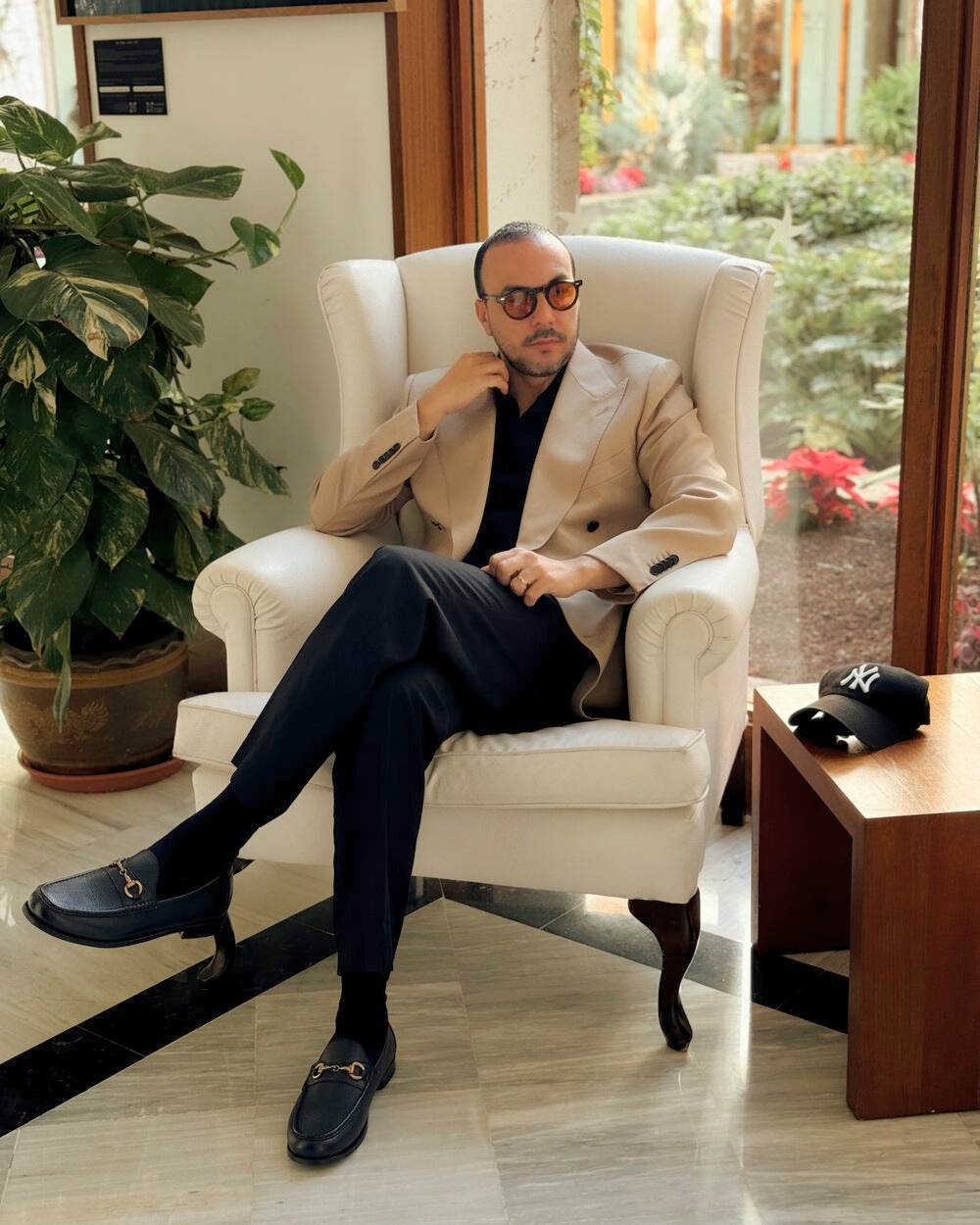 Men Black Pebble Grain Horsebit Driver Loafers