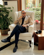 Men Black Pebble Grain Horsebit Driver Loafers