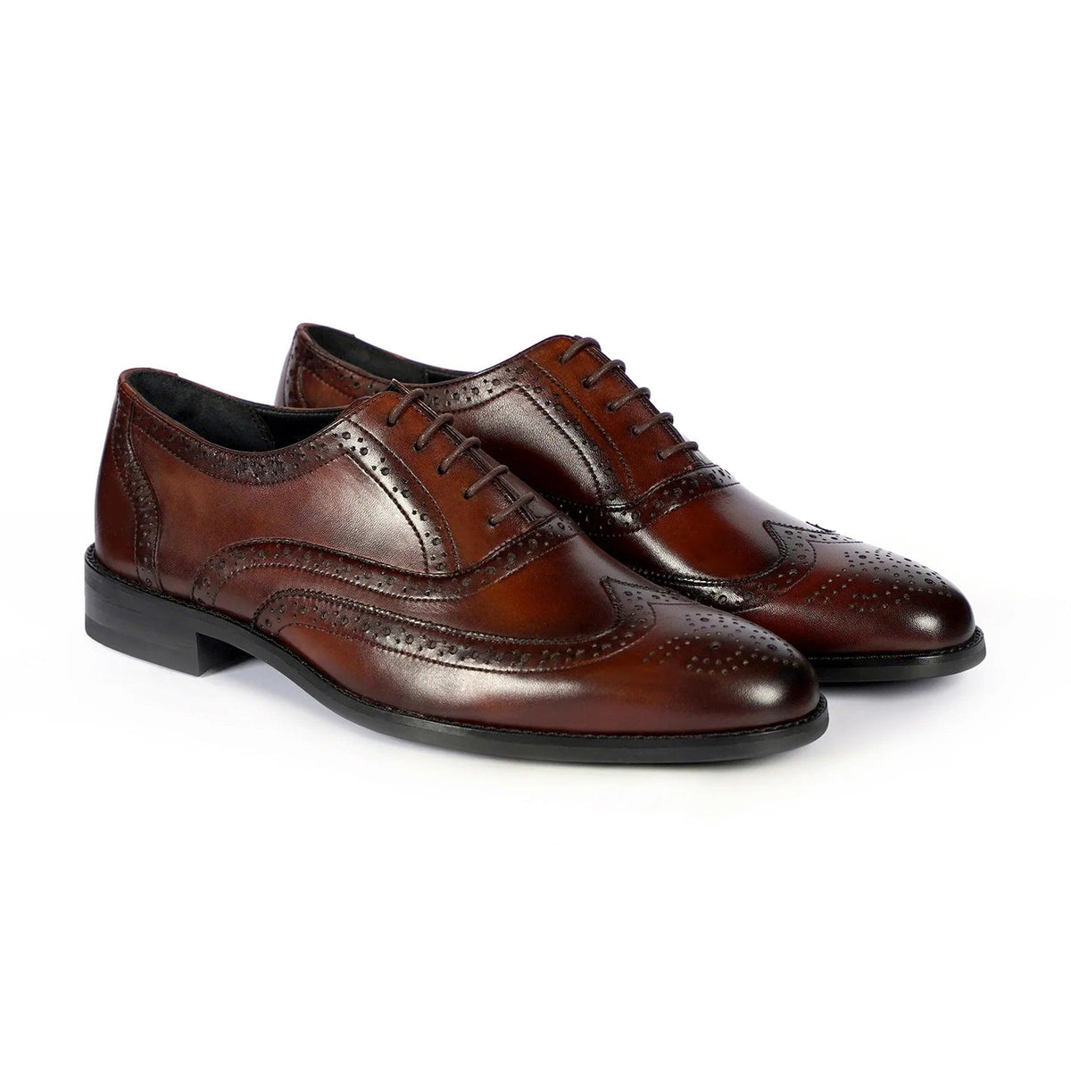 Harmain Leathers Unisex Signature Leather Sensburg Oxfords, front view, genuine leather craftsmanship