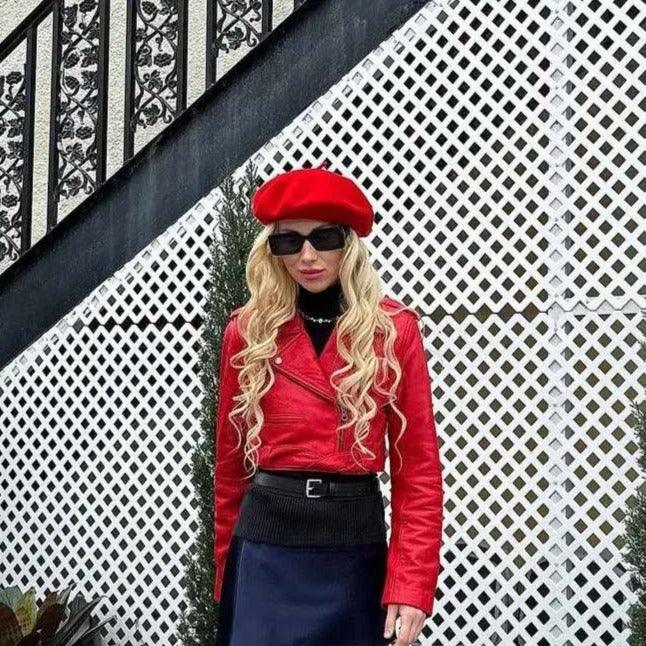 MICHELLE'S CROPPED LEATHER JACKET