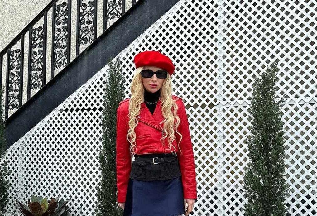 MICHELLES KURZE LEDERJACKE