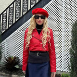 Signature Michelle's Cropped Leather Jacket
