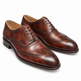 Signature Hand-burnished Tan Leather Wingtip Brogues