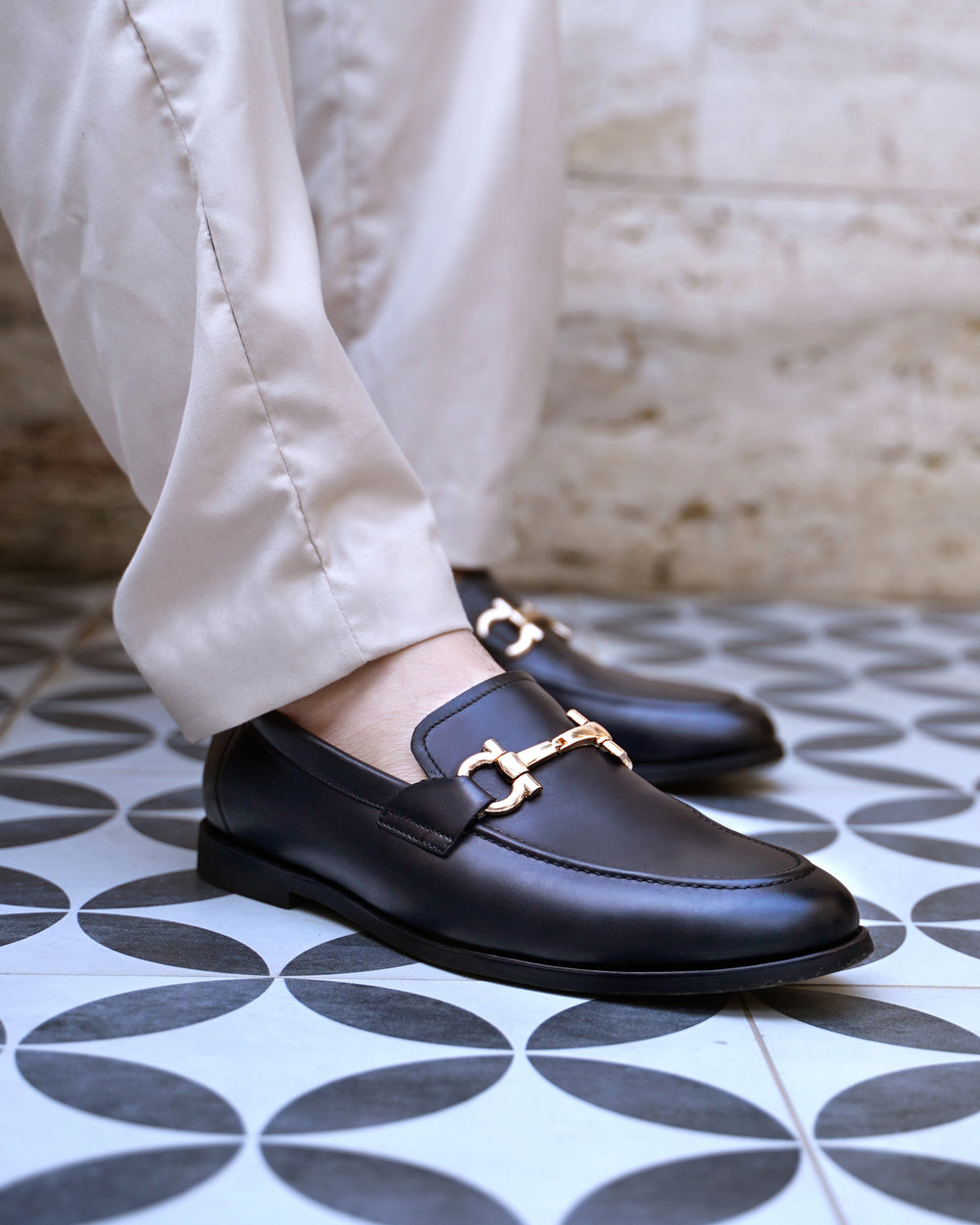 Black Leather Loafers