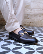 Black Leather Loafers