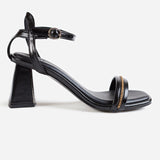 Signature Leather Cuba Chain Sandal