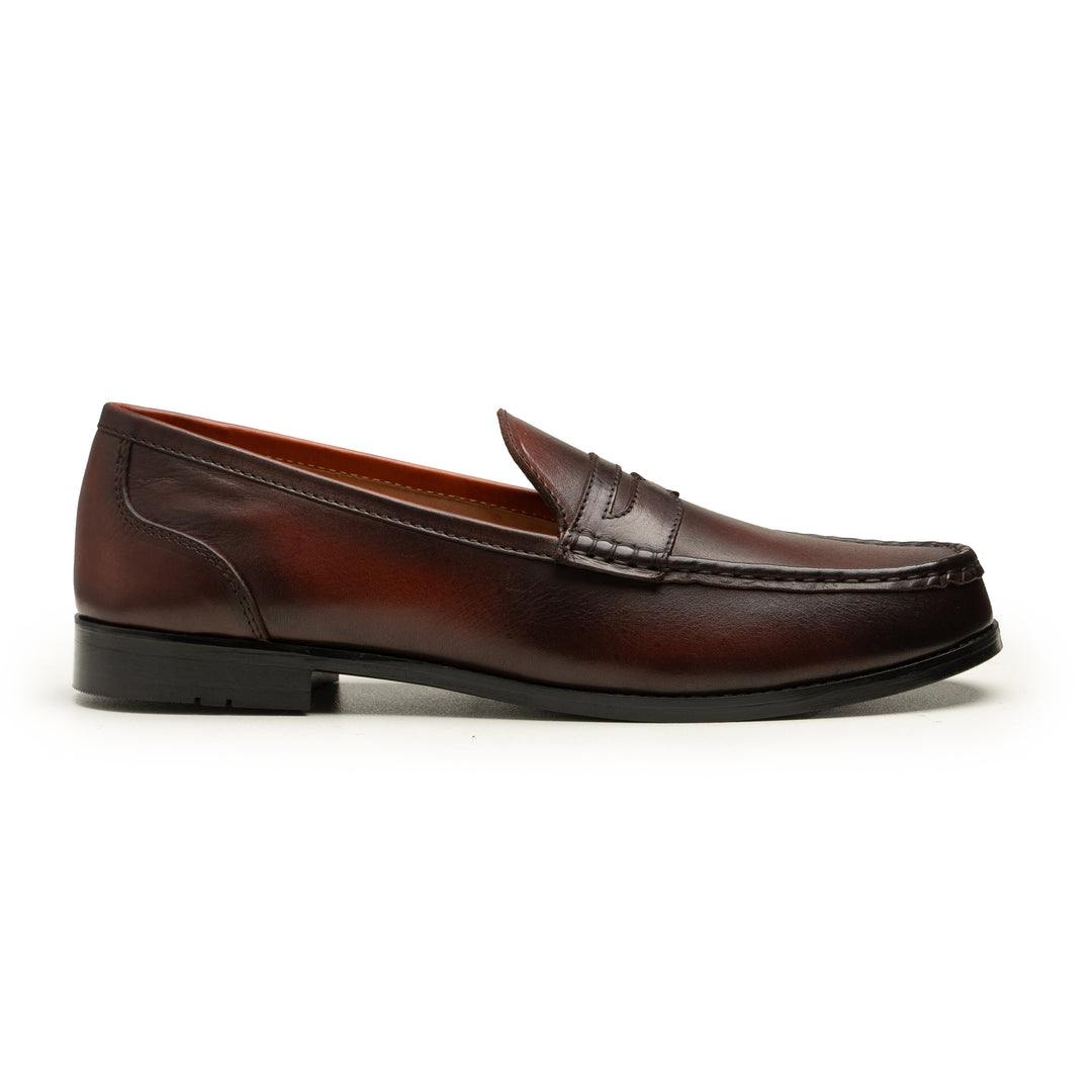 Harmain – Handgefertigte Pennyloafer aus braunem Leder