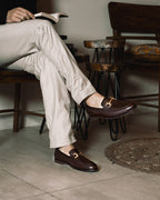 Harmain Leder-Loafer mit Horsebit – Braun