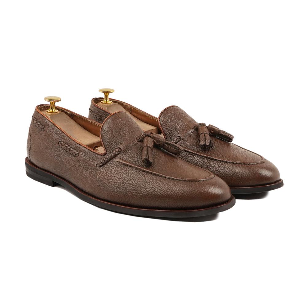 Tan Brown Leather Tassel Loafers – Men's Dress Shoes | UK