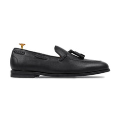 Black Leather Tassel Loafers