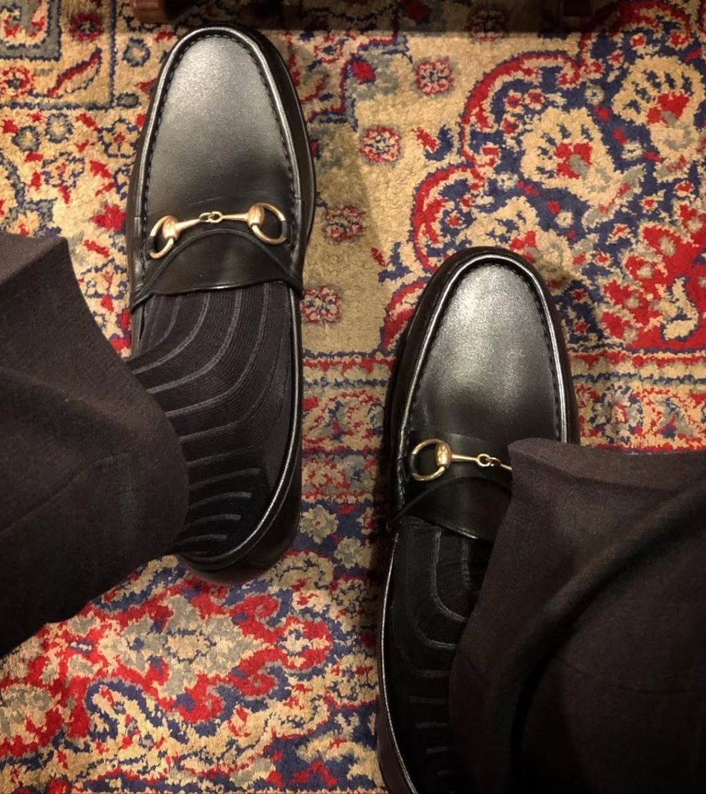 Luxuriöse Horsebit-Lederloafer in Schwarz