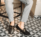 Harmain – Schwarze Leder-Loafer für Herren – Premium-Handarbeit, Komfort und Stil