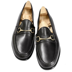 Luxuriöse Horsebit-Lederloafer in Schwarz