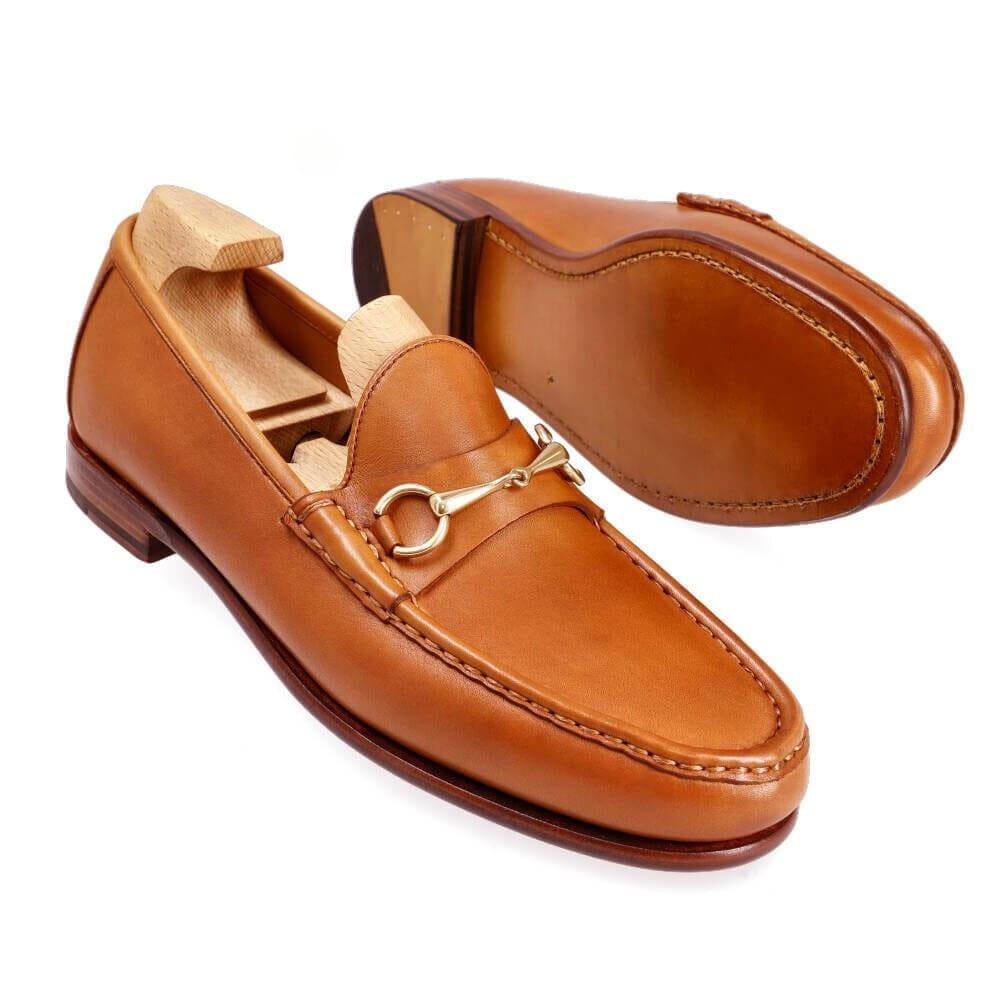 TAN Horsebit-Loafer