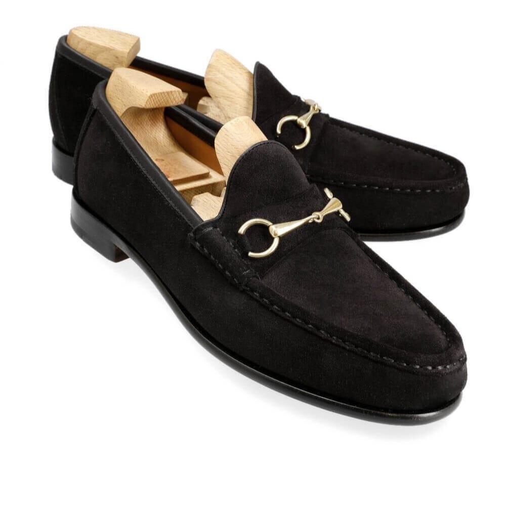 Black Suede Horsebit