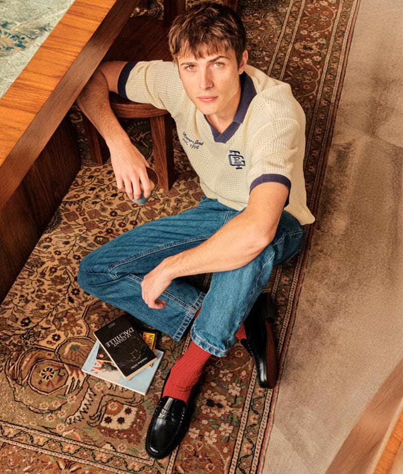 Black Polished Leather Penny Loafers