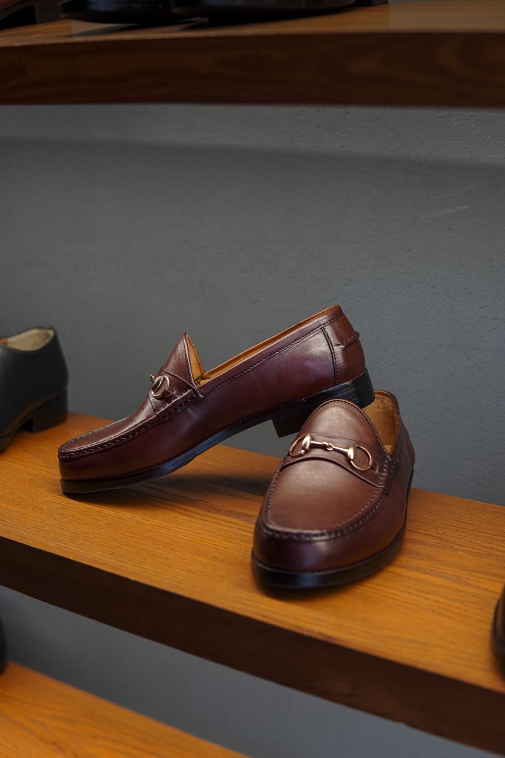 Men's Brown Men's Handcrafted Brown Leather Horsebit Loafers – Classic Italian Style styled for dress wear, Harmain Leathers