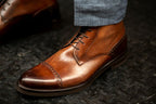 The 'Regent' Cap-Toe Dress Boots | Hand-Burnished Cognac Leather