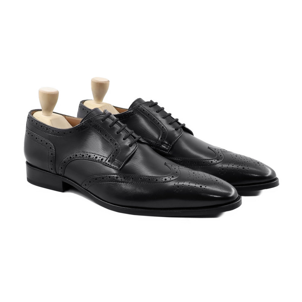 Harmain – Durham – Brogue-Schuhe aus schwarzem Leder