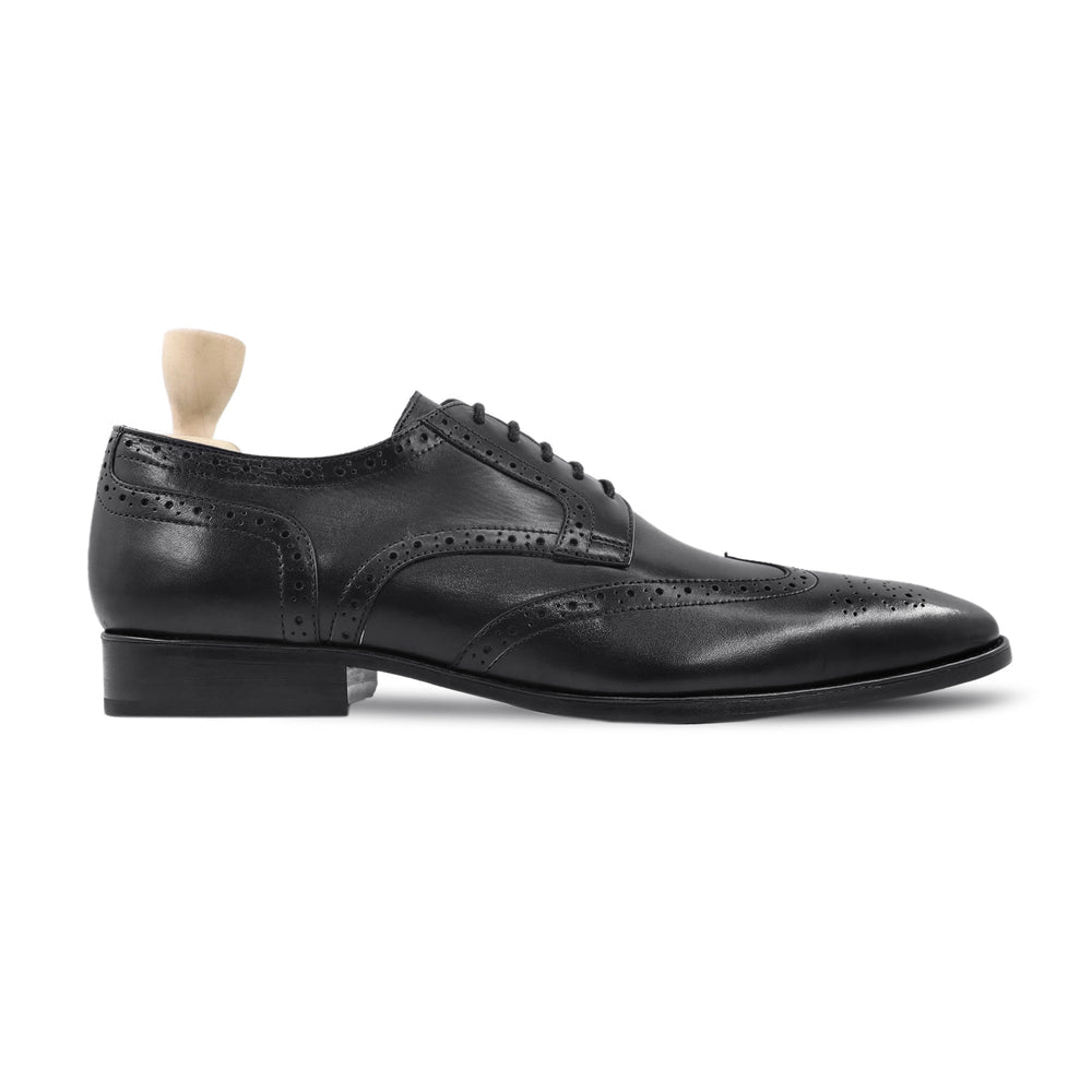 Harmain – Durham – Brogue-Schuhe aus schwarzem Leder