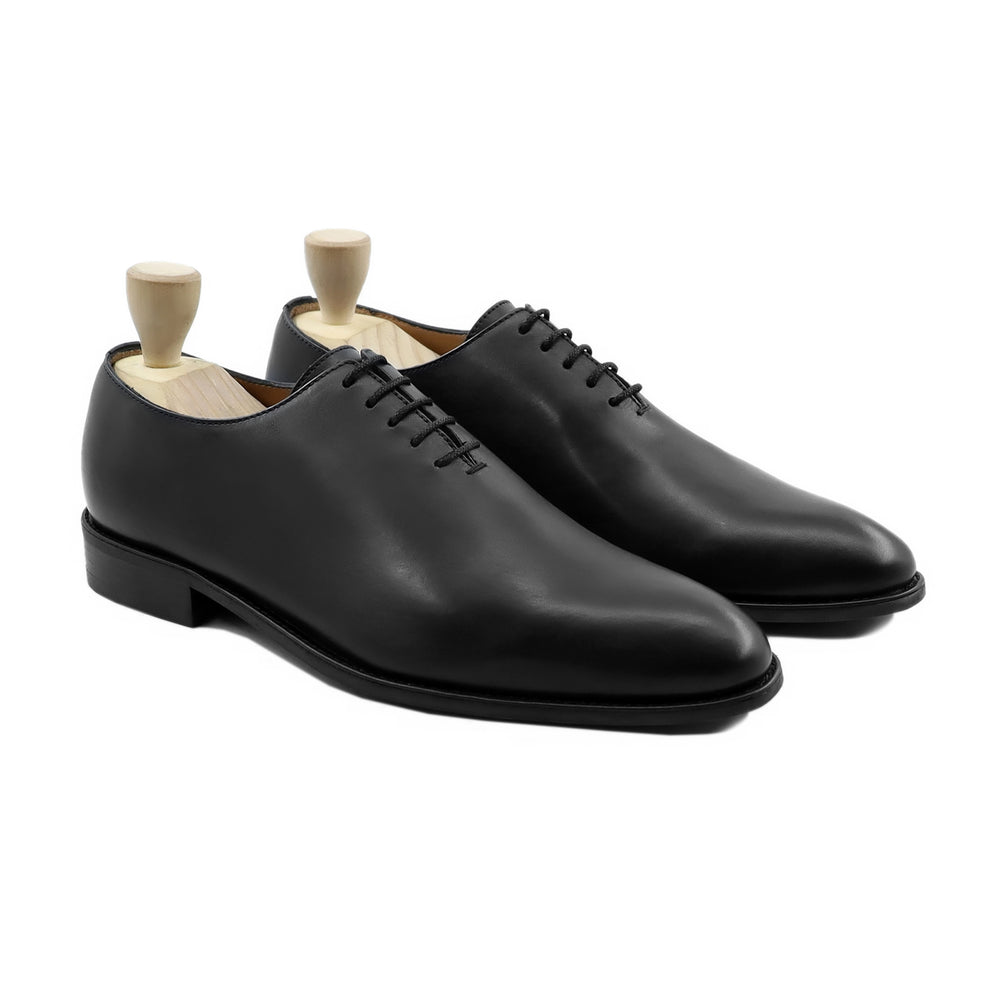 Black Wholecut Oxford Shoes