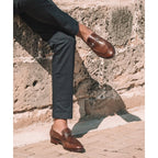 Men’s Brown Leather Horsebit Loafers
