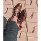 Men’s Brown Leather Horsebit Loafers