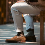 Dark Brown Suede Penny Loafers