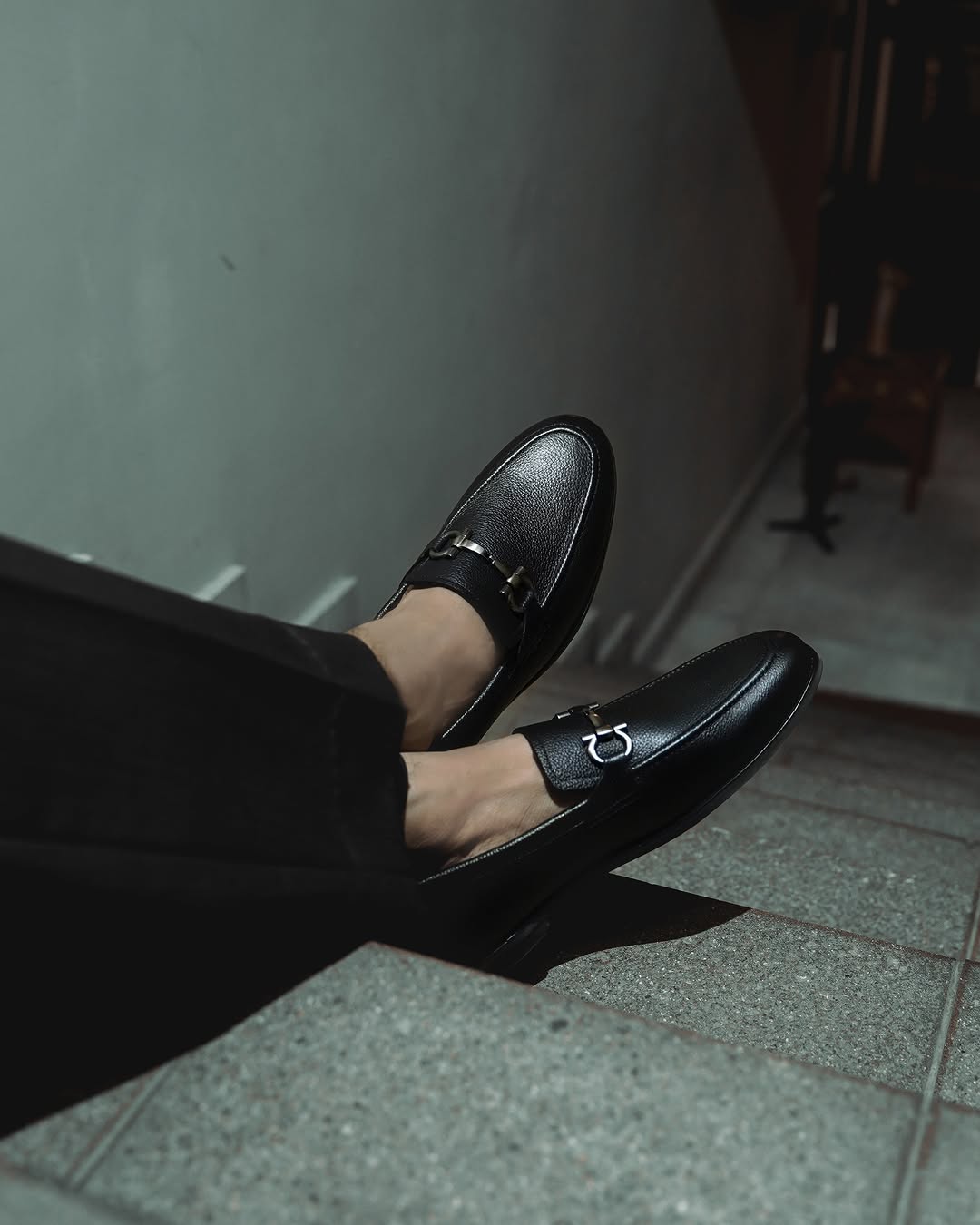 Harmain – Schwarze Leder-Loafer für Herren – Klassische Slipper mit Horsebit-Schnitt
