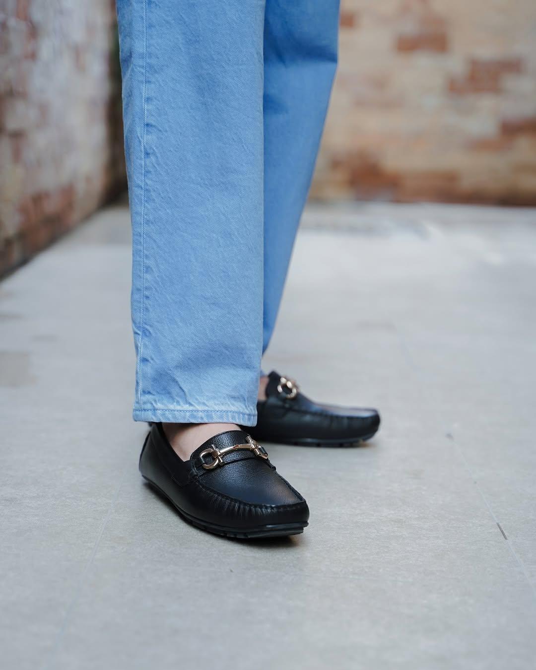 Black Driving Loafers