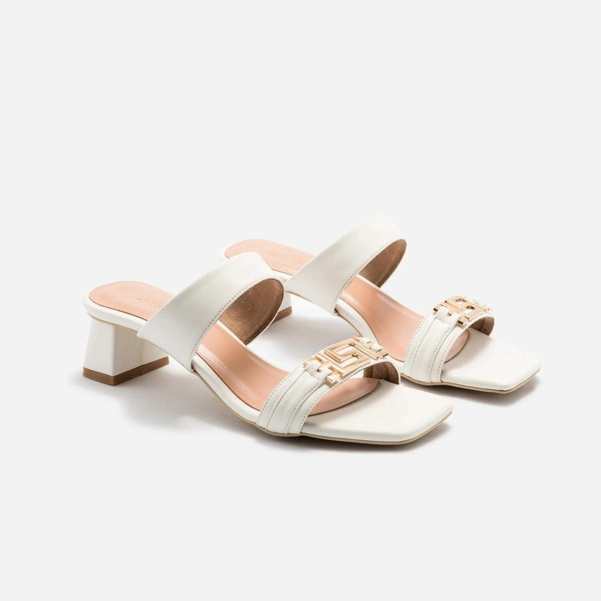 Unisex Signature Matte White Sandals styled for evening wear, Harmain Leathers, genuine leather craftsmanship