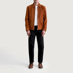 Men's Brown Suede Leather Jacket