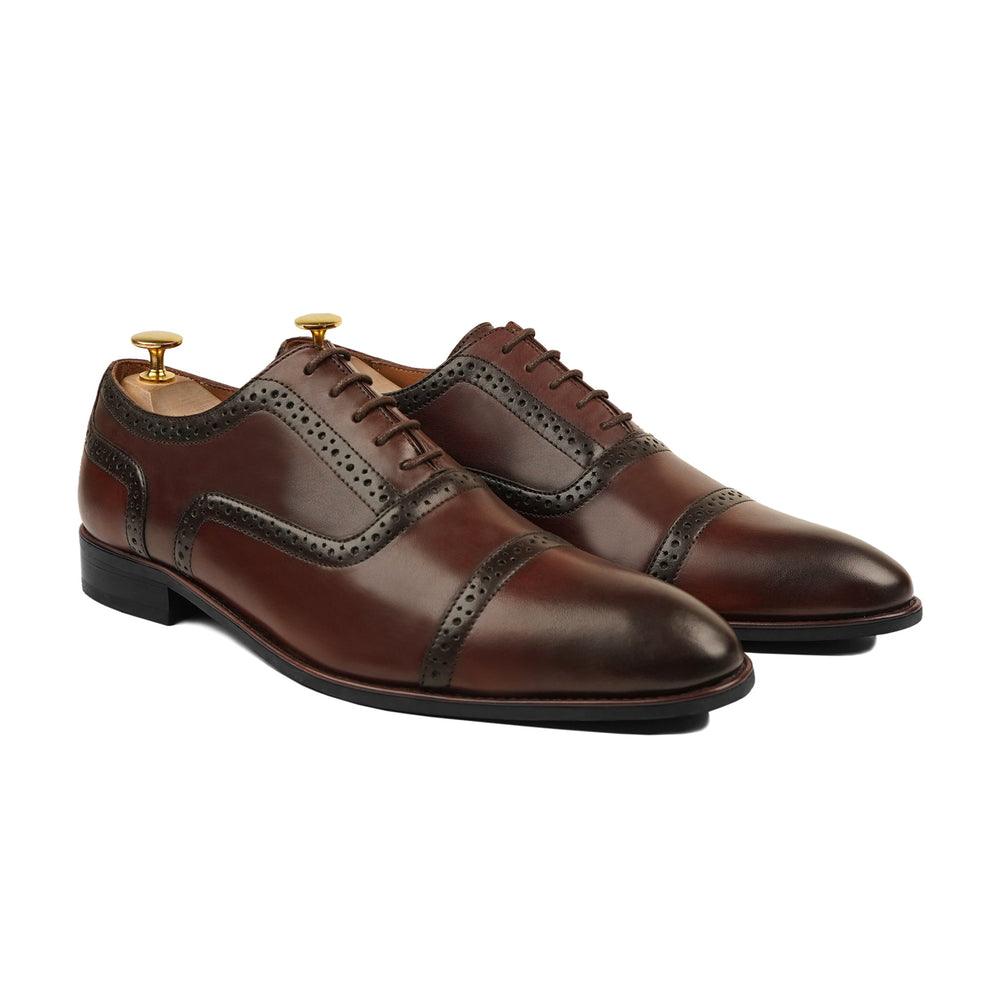 Men's Brown Richmond Leather Shoes | Classic Men's Style | Harmain styled for dress wear, Harmain Leathers