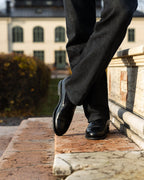 Black Leather Penny Loafers