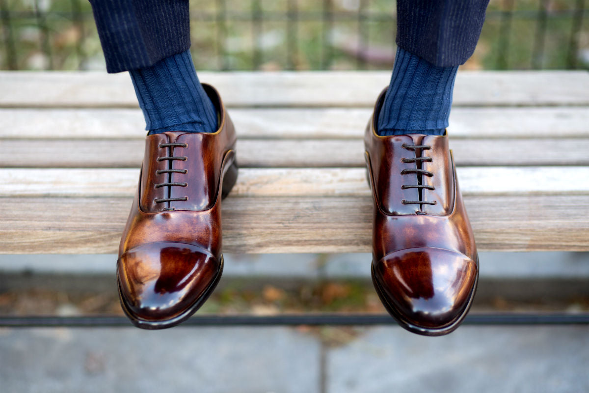Handcrafted Leather Cap-Toe Oxford Dress Shoes
