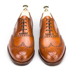 Harmain Leathers- Tan Leather Brogue Shoes