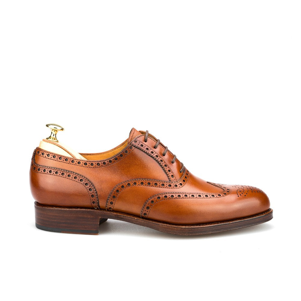 Harmain Leathers- Tan Leather Brogue Shoes