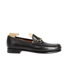 Luxuriöse Horsebit-Lederloafer in Schwarz