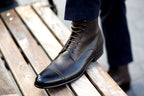 Cap-Toe Dress Boot | Chocolate Pebbled Leather