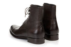 Cap-Toe Dress Boot | Chocolate Pebbled Leather